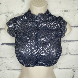 Nwt Victoria's Secret navy lace bra top size 36D